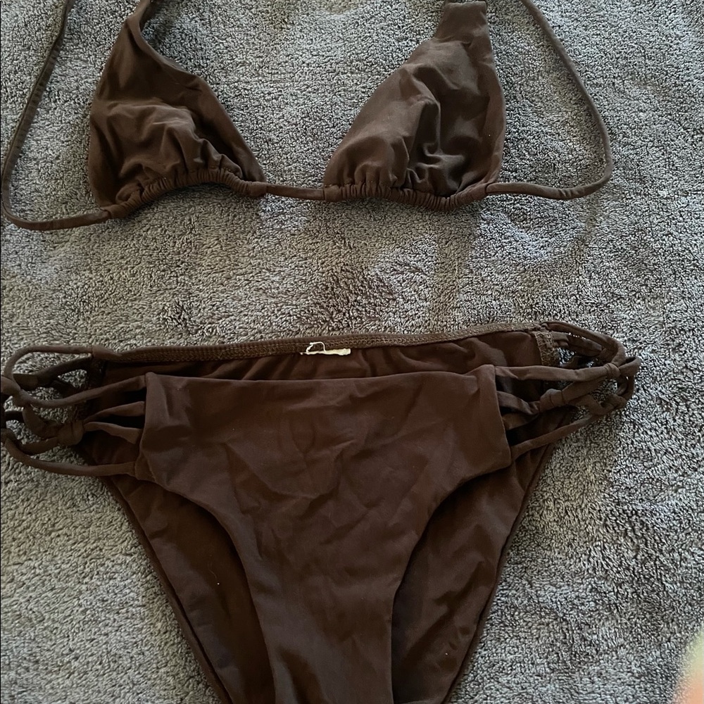Brown bikini size small